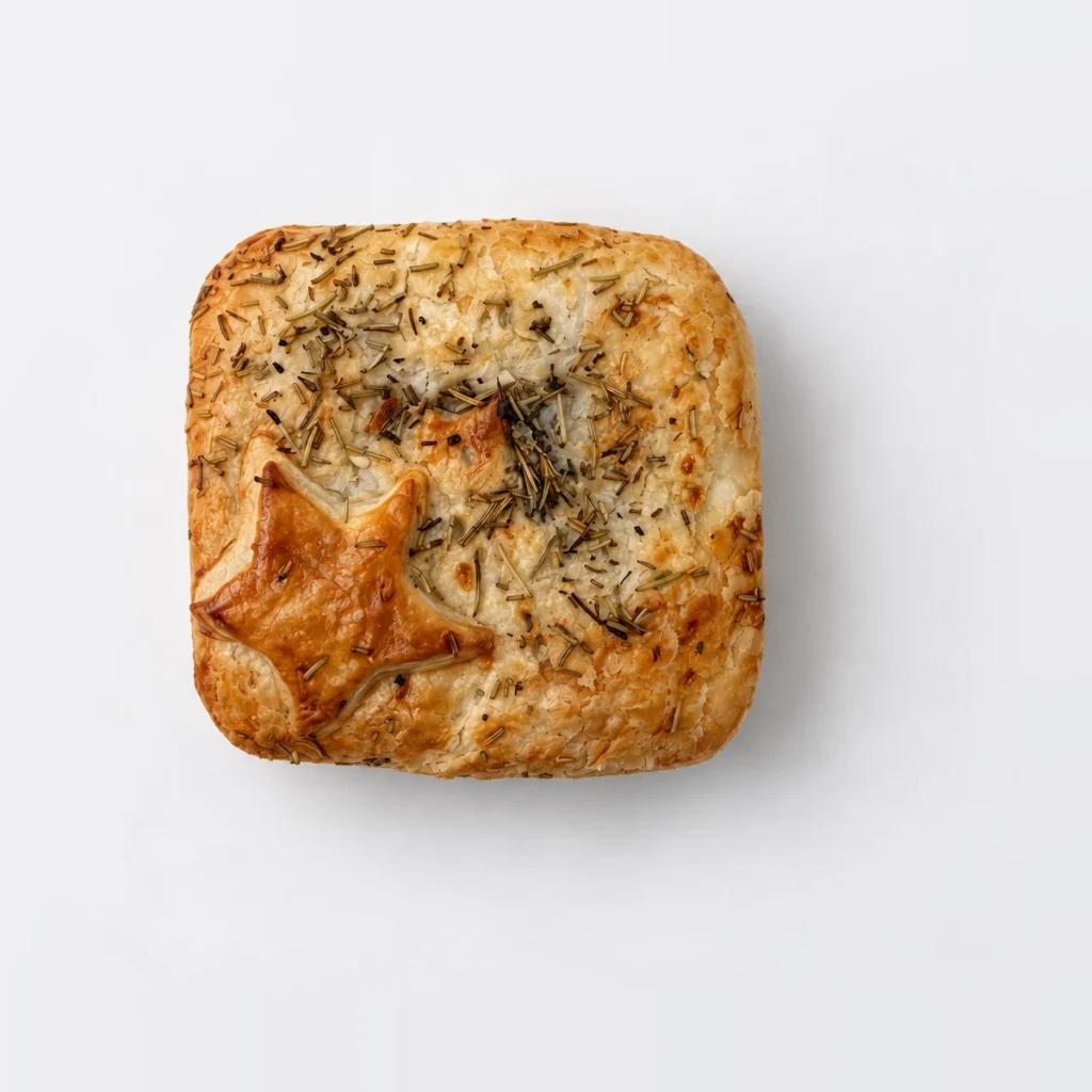 Chunky Rosemary, Lamb & Vegetable Pie, from above