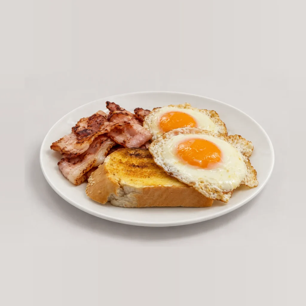 Bacon & Eggs Your Way — Whole / angled