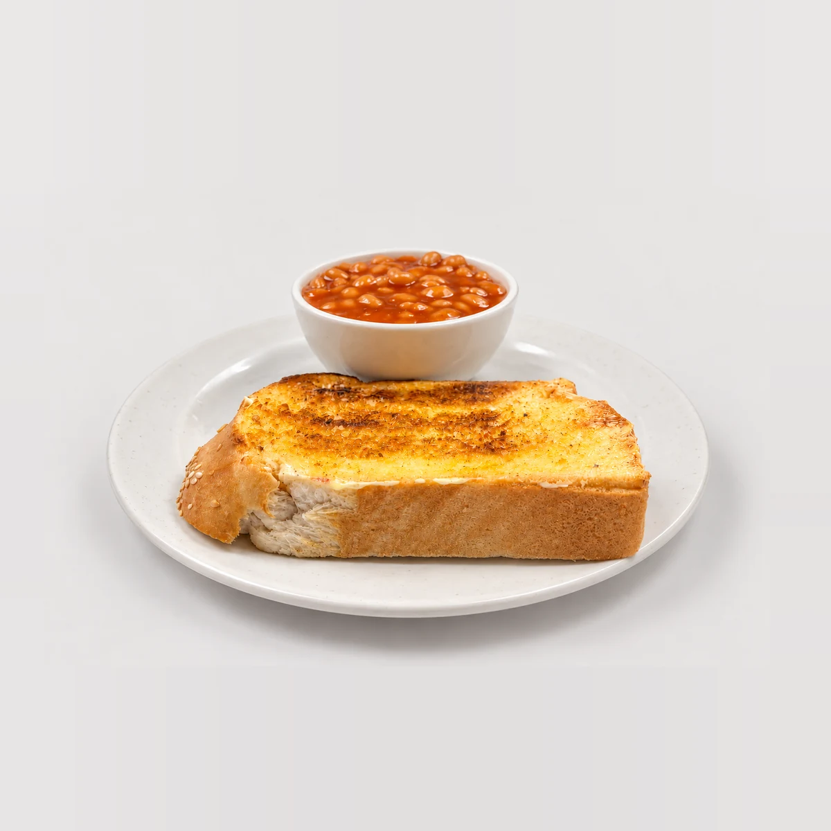 Baked Beans on Toast — Whole / angled