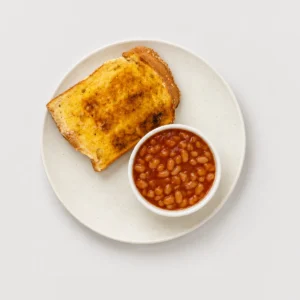 Baked Beans on Toast — Top-down