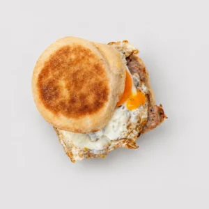 Egg & Sausage Muffin — Top-down