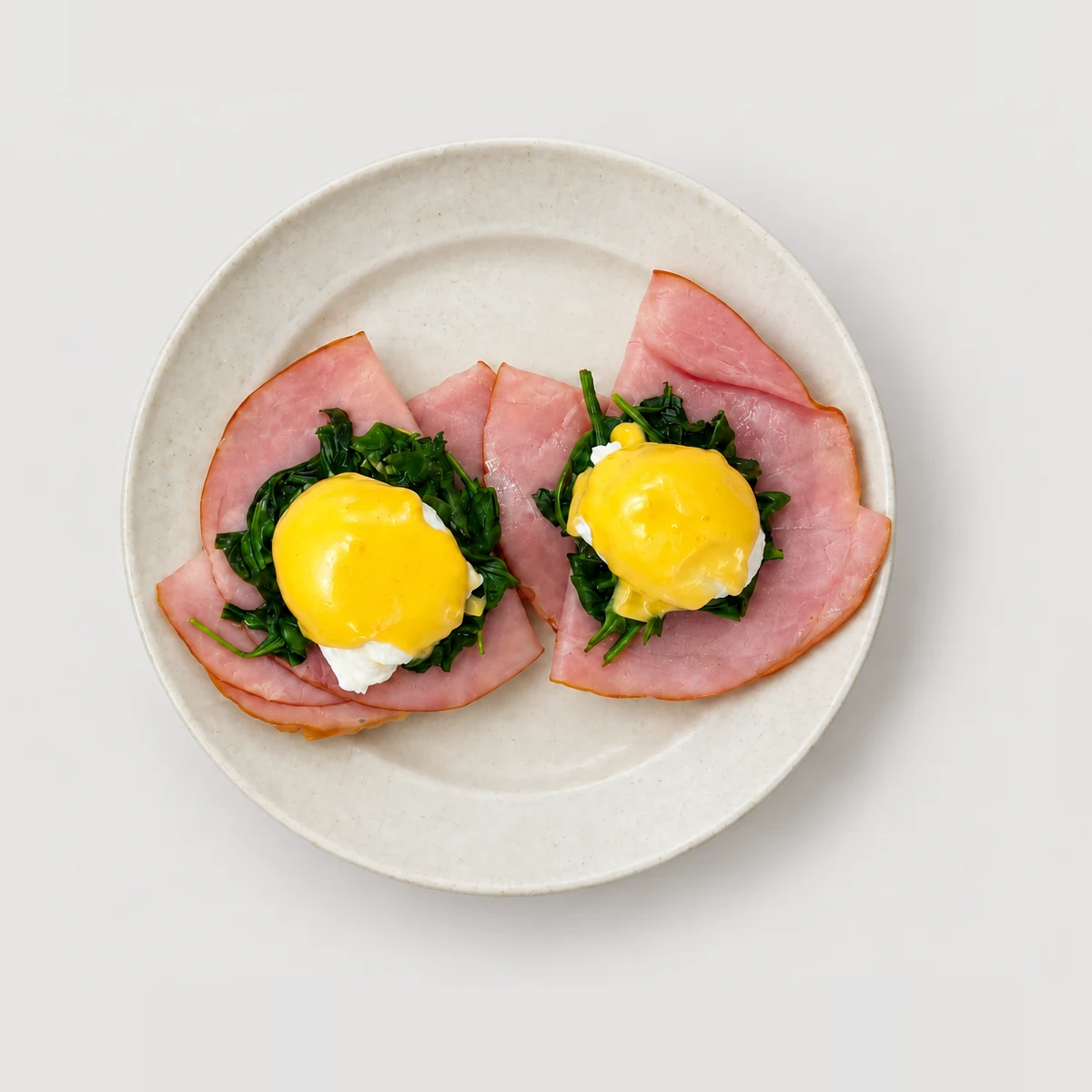 Ham Eggs Benedict — Top-down