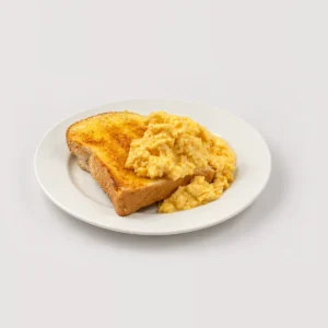 Eggs on Toast — scrambled eggs — Whole / angled