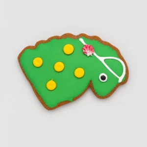 Large Gingerbread Frog 80g — Top-down