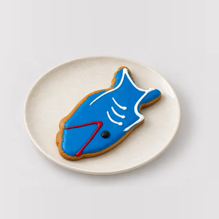 Large Gingerbread Shark 80g — Whole / angled