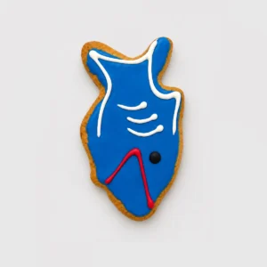 Large Gingerbread Shark 80g — Top-down
