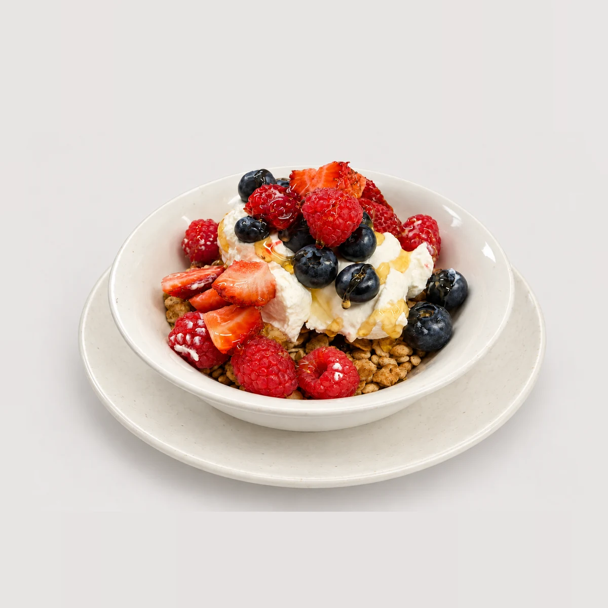 Muesli yoghurt fruit bowl — Detail