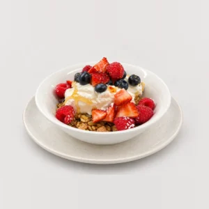Muesli yoghurt fruit bowl — Whole / angled