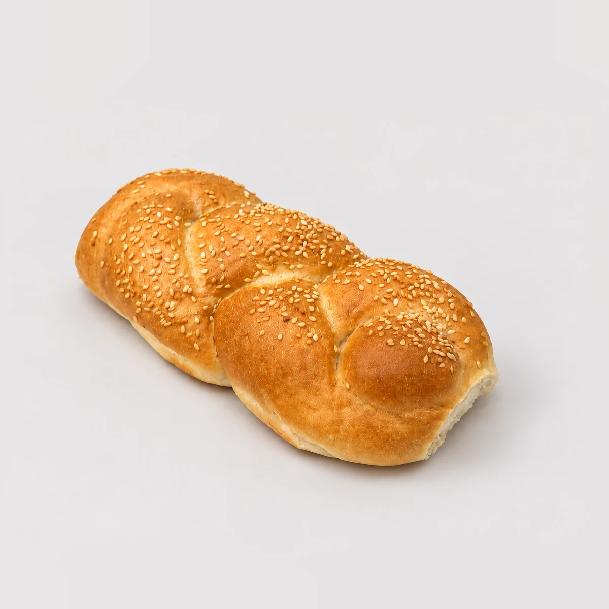 Plait Roll White — Whole / angled