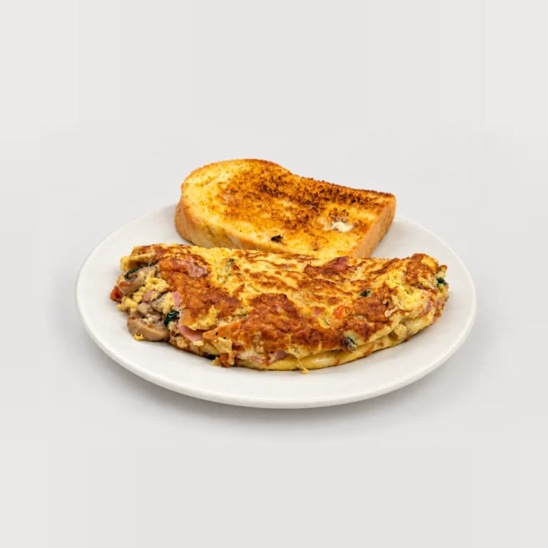 Three Egg Omelette — Whole / angled