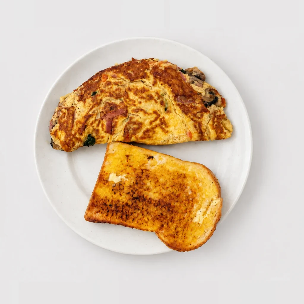 Three Egg Omelette — Top-down