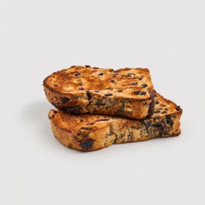 Toasted Fruit Bread — Whole / angled